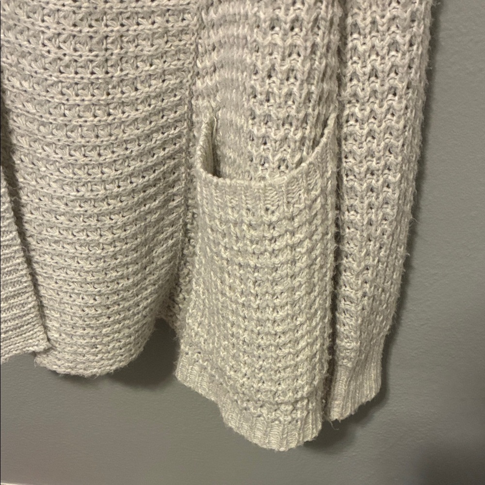 Rip Curl Women’s Shambala Cozy Light Gray Oversized Knit Cardigan Sweater Large - Picture 4 of 6